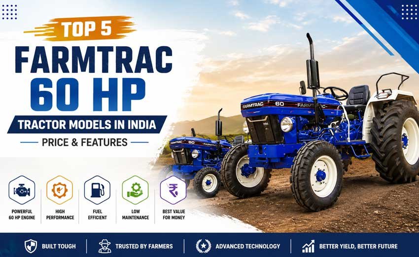 Top Farmtrac 60 HP Tractors in India 2026- Price, Features and Specifications
